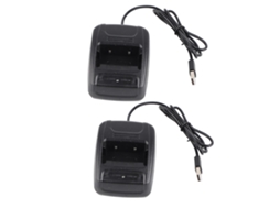 2pcs Base De Carregamento Usb Para Rádio Baofeng Bf666s/bf777s/bf888s Com Indicador De Carregamento
