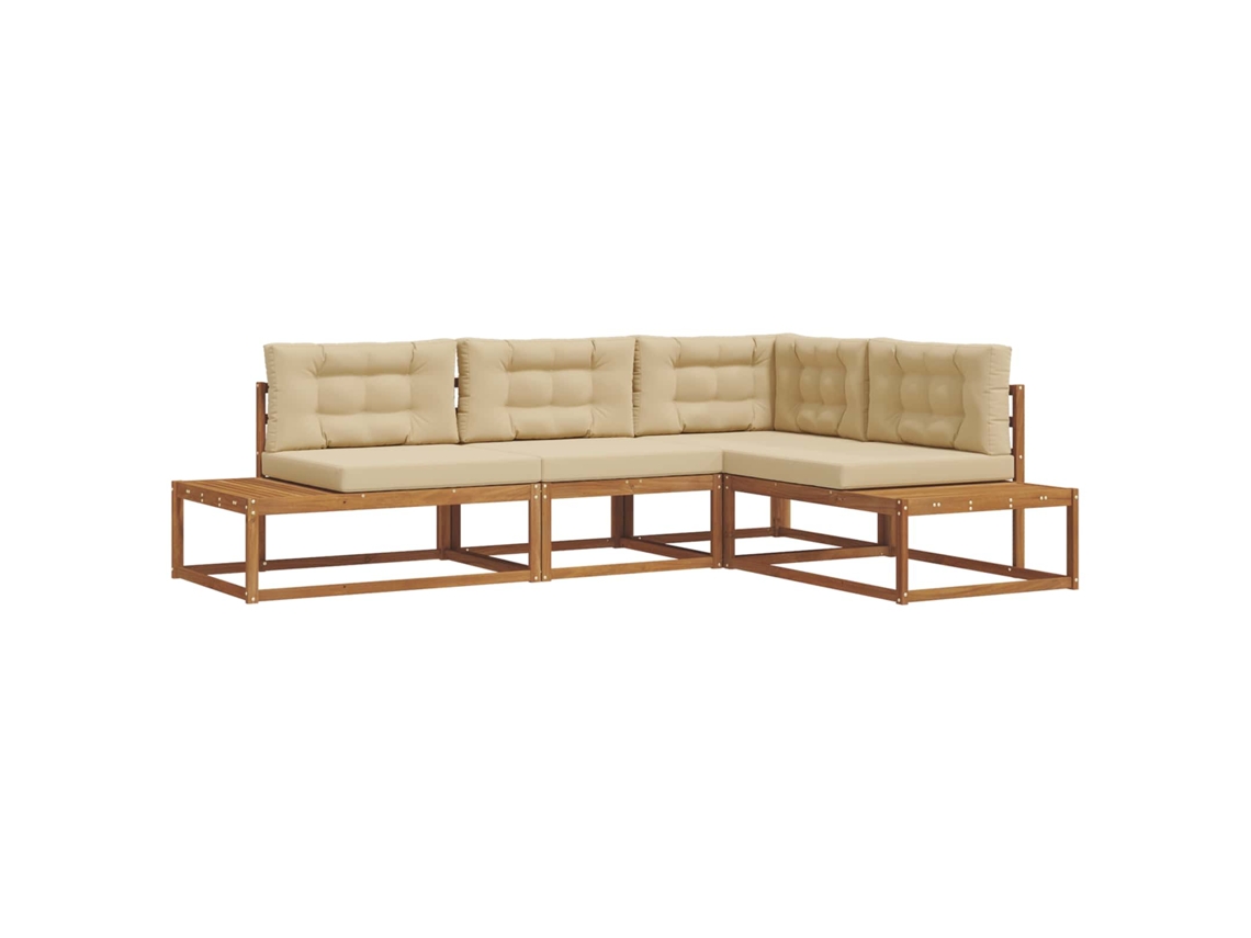 Maison Exclusive - Conjunto De Sofás Para Exterior Natural E Bege