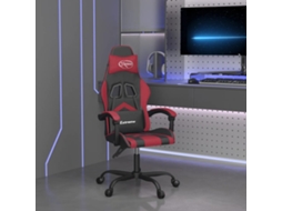 Vidaxl Cadeira Gaming Couro Artificial Preto E Vermelho Tinto
