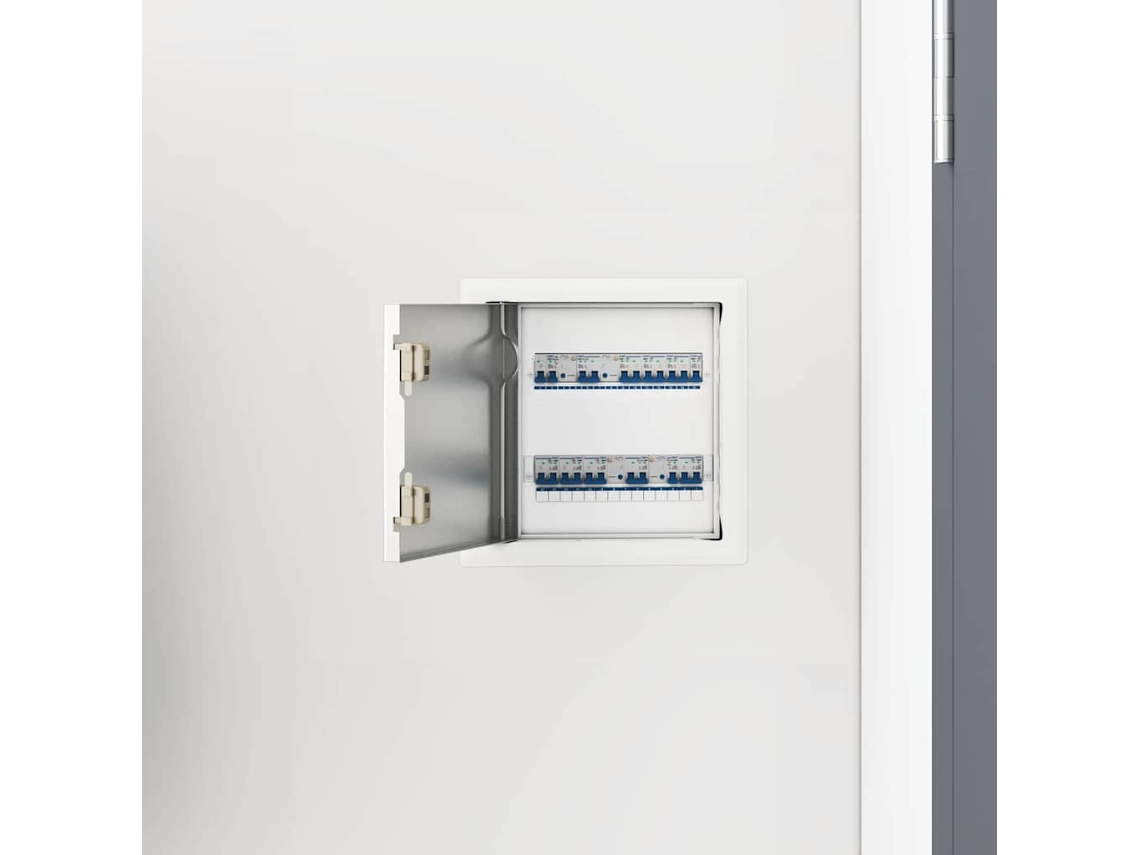 Vidaxl Painel De Acesso 2 Unid. Branco 23 X 23 X 3 Cm Aço