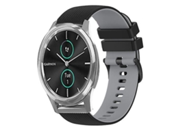 Lurelia Pulseira, Compatível Com Garmin Vivomove Luxe 20mm Xadrez Bicolor Silicone Preto Cinza