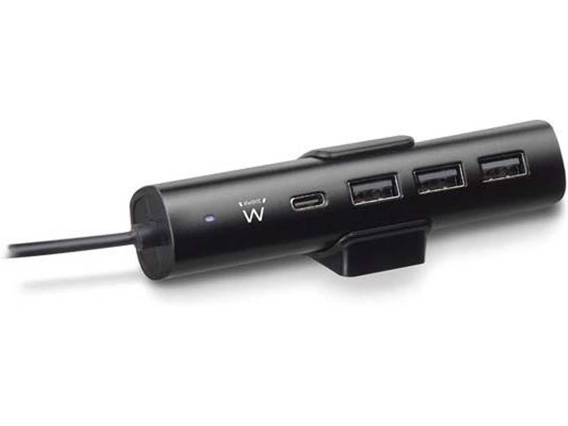 Carregador EWENT EW1317 (3 USB - 1 USB-C - Preto)