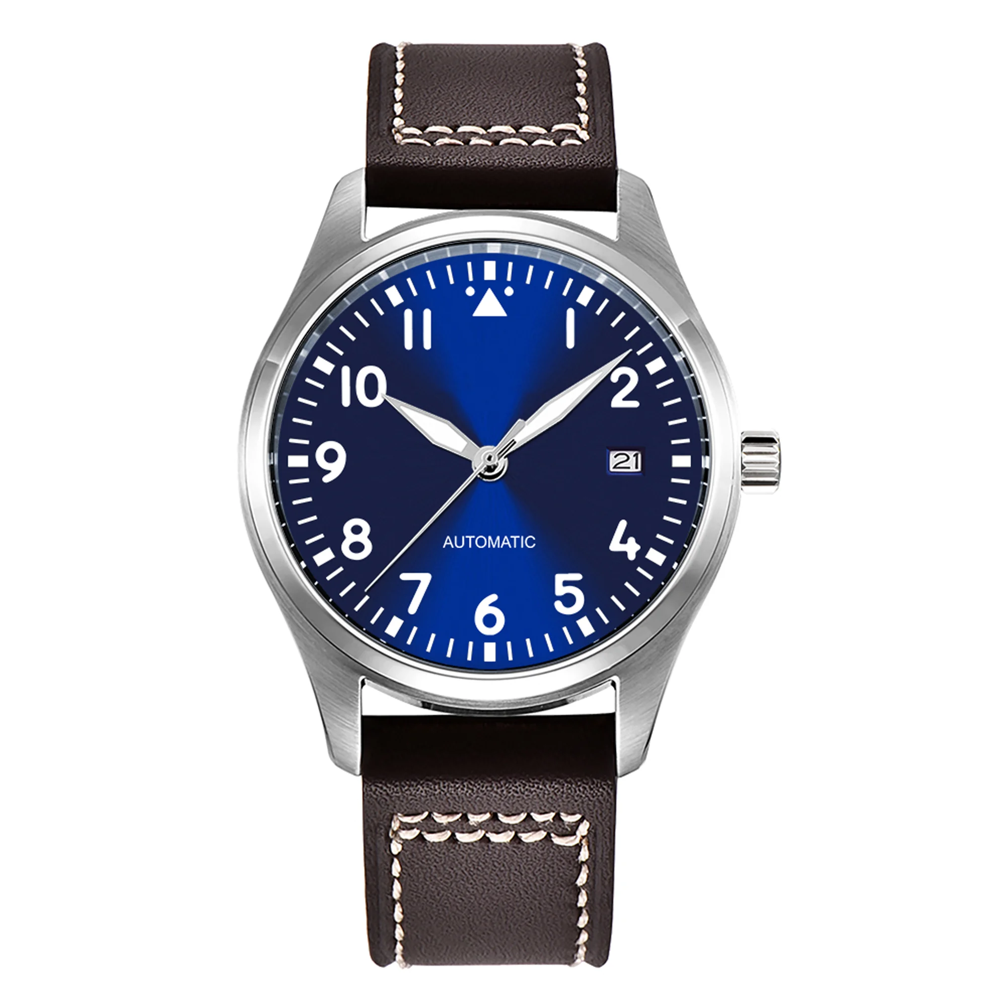 Relógio Masculino Automático Mecânico De Negócios (azul) 41 Mm, Cristal De Safira E Resistência À Água.