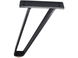 Pés De Metal Trapezoidais Aço Lifkome Para Substituição Em Armários, Sofás E Mesas, Com Acabamento Preto Moderno Para