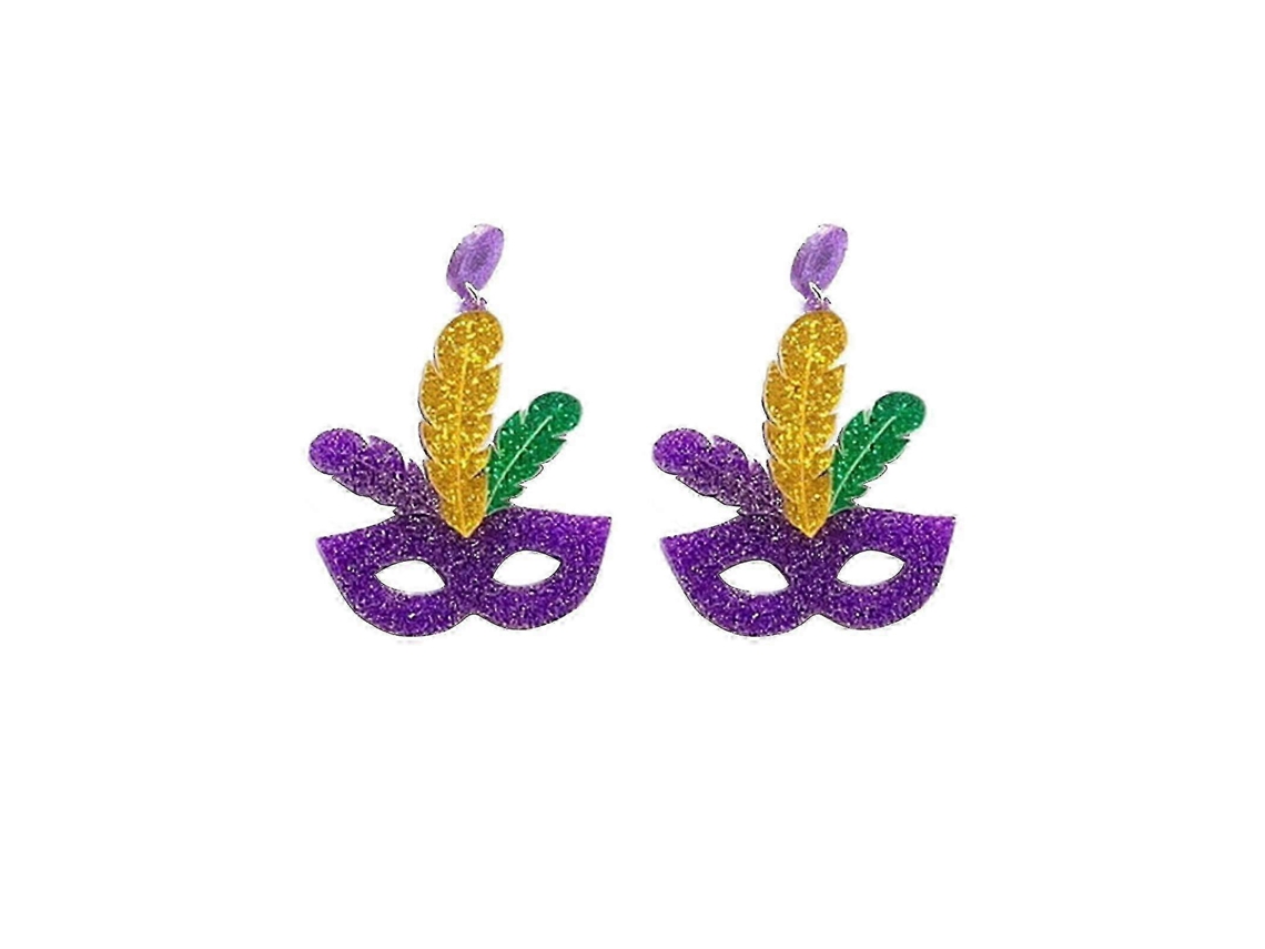 Brincos De Acrílico De Tema De Carnaval Para Meninas