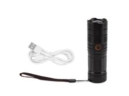 2026 lanterna Led Recarregável Via Usb Ultra Brilhante com Zoom e Resistente À Água, Capa de Liga de Alumínio para Exterior