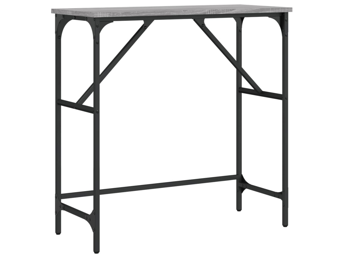 Console Table, Console Tables Vidaxl Cinzeto Madeira Processada (n/a)