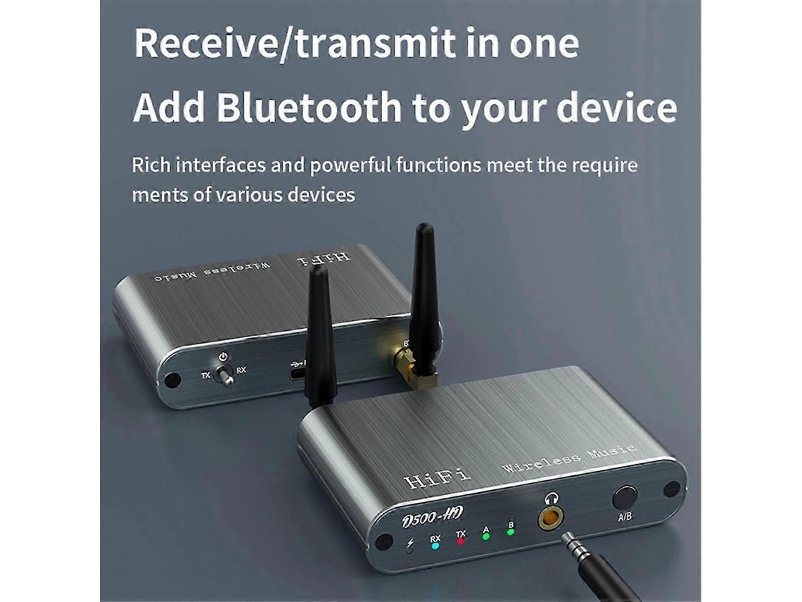 Receptor E Transmissor Sem Fio Bluetooth Hi-fi 2 Em 1 Com Suporte Para Viva-voz (um Ou Dois) - Hd/ll