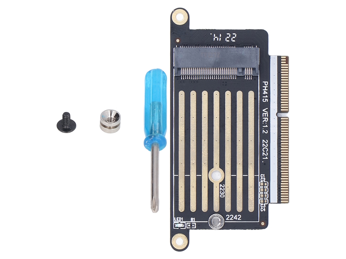 Adaptador De Conversão Ssd M.2 Nvme Para Notebook Ios A1708 2016 2017 Luz Dourada