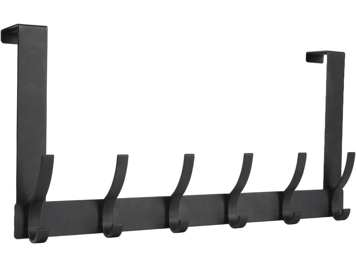 Cabide De Porta Para Chapéus E Casacos Com 12 Ganchos, Cabide Para Chapéus E Casacos Pendurar Na Porta, Gancho De Porta Para Banheiro E Cozinha