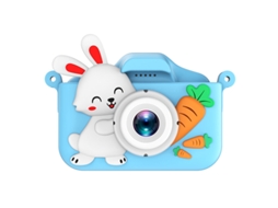 Câmera Dupla Hd Infantil de Desenho Animado (cartão de Memória Não Incluído) YUNZII (câmera Dupla de Alta Definição Blue Carrot Rabbit)