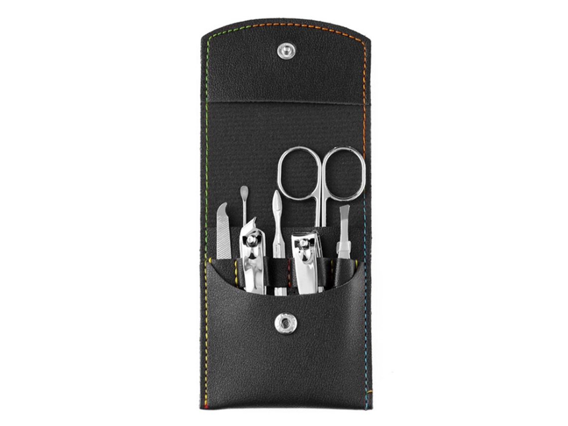 Conjunto de Manicure 7 Pçs/set Cortador de Unhas Kit Tesoura Ferramentas Pedicure Colher Orelha WEIMAI