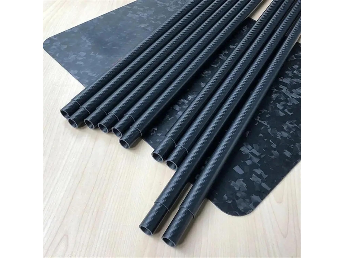 Cabo Em Fibra De Carbono 3k, Material Compósito De Alta Dureza, 500mm De Comprimento, Acabamento Fosco Em Sarja Para