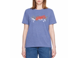 Rockinstone Jaws Movie Watermark Heather Light Blue Adult T-shirt Size:s