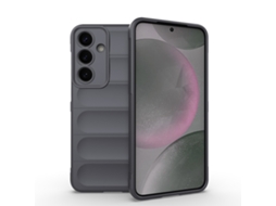 Capa Halinuia Para Samsung Galaxy S25 5g Magic Shield Tpu Flanela Cinzento Escuro