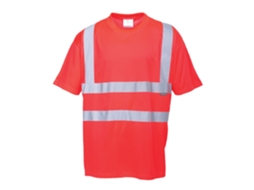 Camiseta S/s De Alta Visibilidade Para Alta Visibilidade E Conforto / Vermelho / Xl Portwest