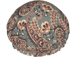 Touca De Banho Para Chuveiro – Estampa Paisley Nº 90127 Feminina Reutilizável E Impermeável Com Dupla Camada Tamanho