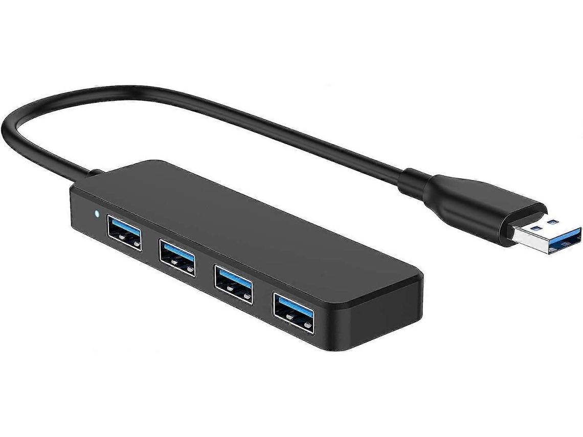 Hub Usb 3.0 De 4 Portas Com Cabo De 30cm, Compatível Com Laptops E Ultrabooks
