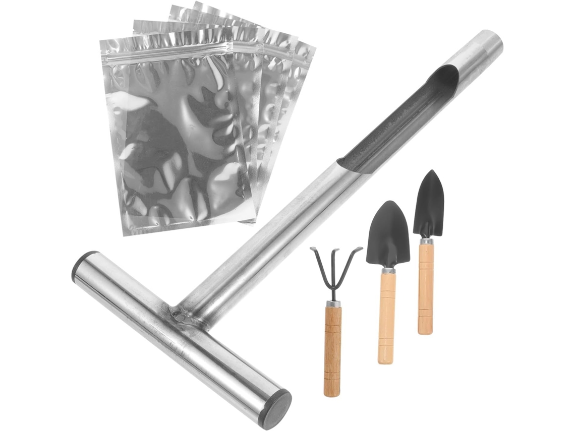 Sonda de Amostragem de Solo em Aço Inoxidável com Cabo em T.amostragem Estável e Eficiente para Jardinagem e Análise de CHABERLU