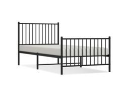 Bed Frame, Bed Frames Vidaxl Preto Aço (90 X 200 Cm)