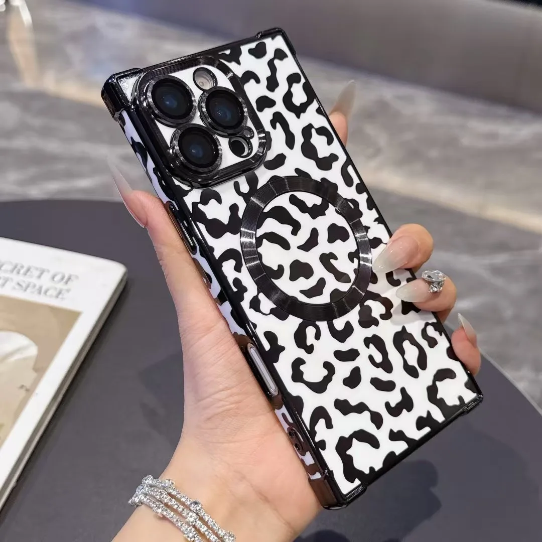 Capa Magnética À Prova De Choque Com Revestimento Macio (para Iphone 13 Pro Max Branco)