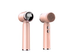 Escova Elétrica De Limpeza Facial Com 3 Cabeças Esfoliantes - Níveis De Velocidade Ajustáveis, Display Lcd E Design À Prova D'água (rosa)