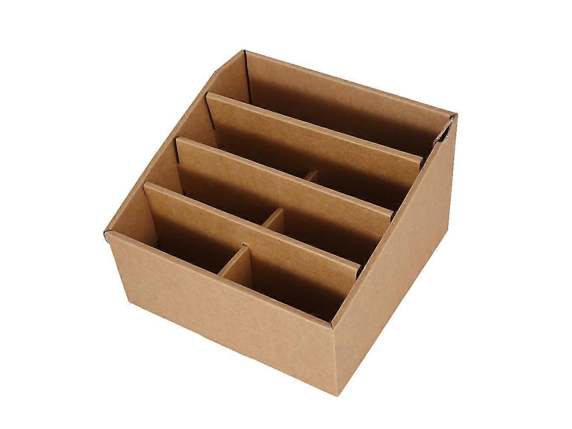 Caixa De Papelão Dobrável Com 8 Compartimentos Para Pastas De Mesa, Ideal Para Escola, Escritório E Casa. Olysi Shop