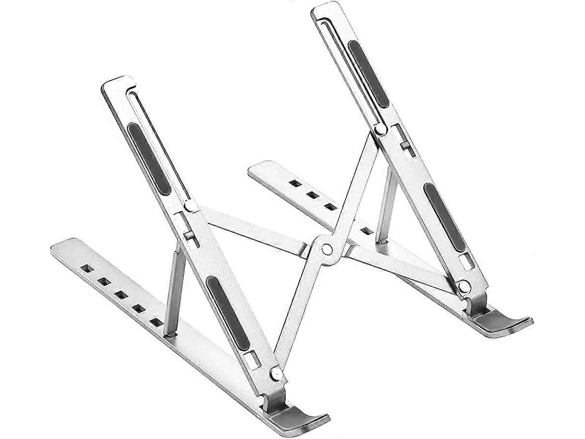 Suporte Ajustável e Dobrável para Laptop, 10 Pol, 6 Níveis, Alumínio, Ergonômico, Ventilado e Portátil AQUAFORGE