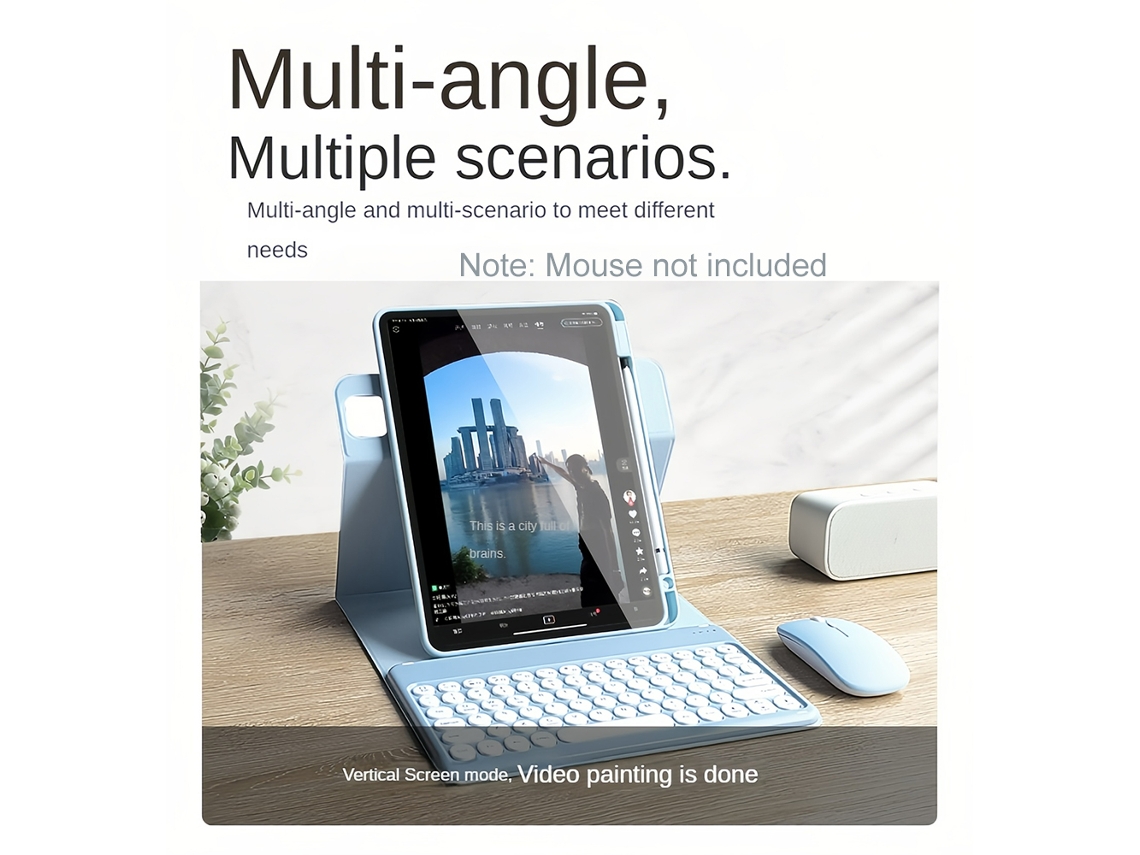 Capa com Teclado LAXISCREED para Ipad