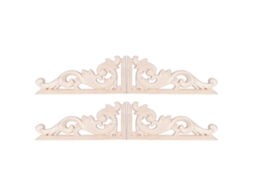 Aplicativo De Canto De Madeira Vintage Europeu 4pcs 13x7cm