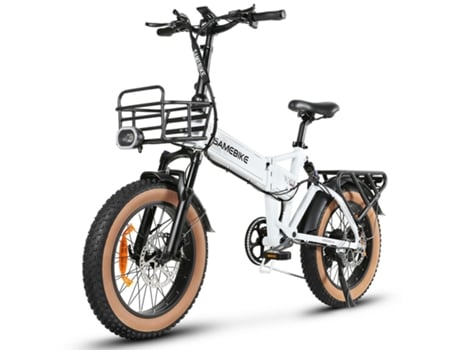 Bicicleta Elétrica Dobrável SAMEBIKE Xwlx09-Ii 1000W 48V 15Ah 50Km/H 20*4 Branco