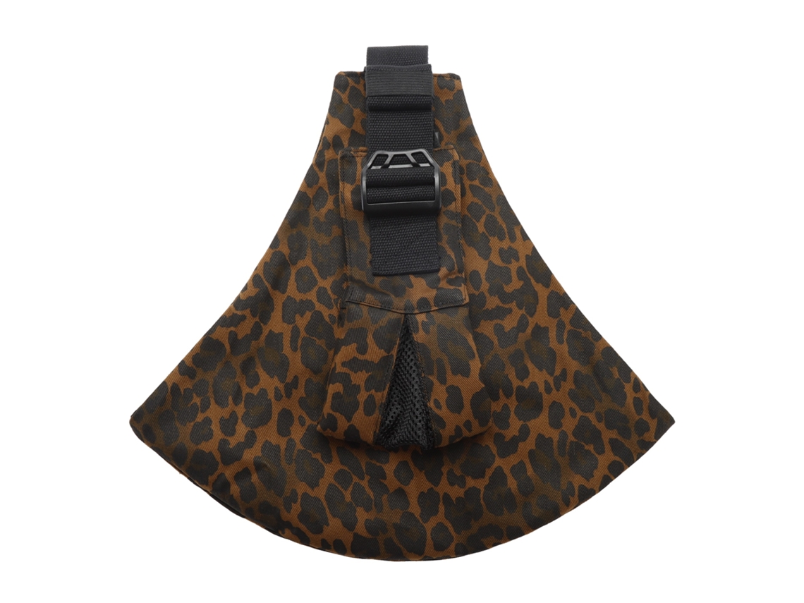 Bolsa Portátil Alça Única 40*37cm (café Profundo Estampado De Leopard)