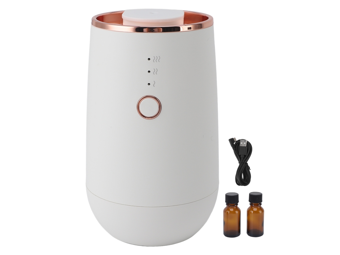 Difusor de Aroma Compacto para Carro e Casa com Óleo Essencial Branco