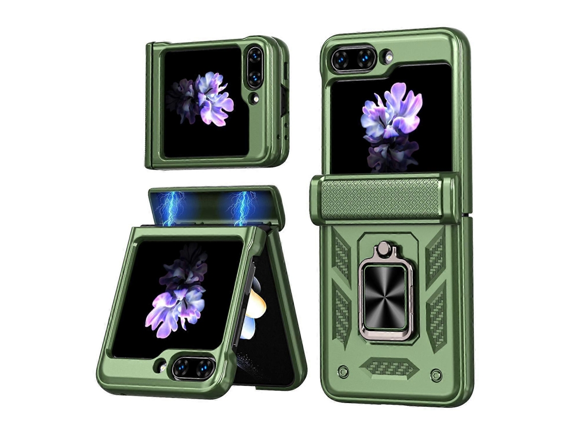 Capa Para Celular Kalebol Com Dobradiça Deslizante E Suporte De Anel Para Samsung Galaxy Z Flip6 5g