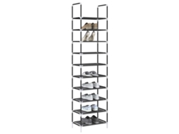 Vidaxl Sapateira 10 Camadas 44x28x180 Cm Tecido Não Tecido Preto