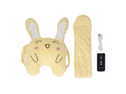 Primerox boneca Elétrica Coelho para Bebê Acalmador Suave com Controle Remoto e Material Seguro