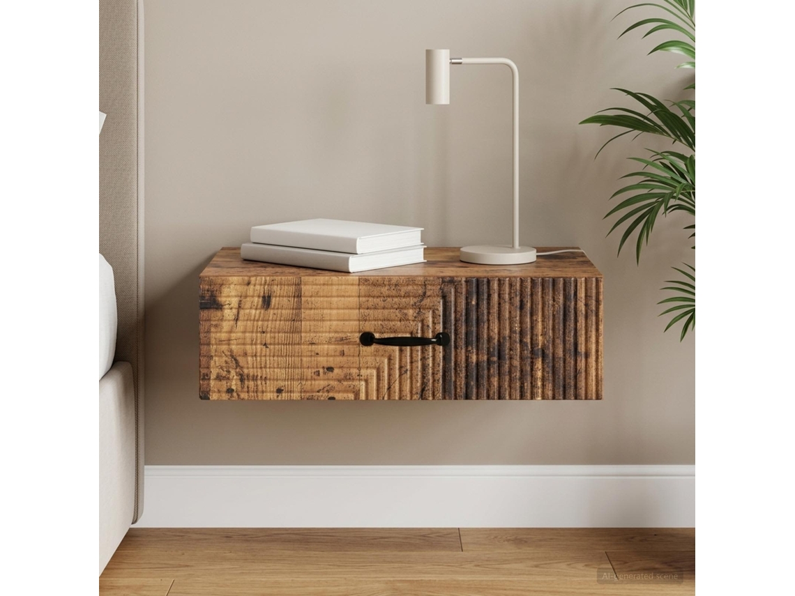 Vidaxl Mesa Lateral De Parede 59 X 34,5 X 17 Cm Derivados De Madeira