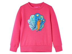 Sweatshirt Para Criança Rosa-brilhante 128