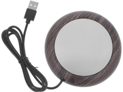 Base Aquecedora Usb Para Copos Em Alumínio E Ferro Marrom, Aquecedor De Caneca Multifuncional Resistente A