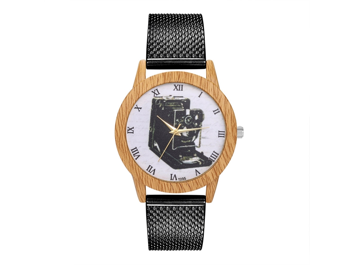 Reloj De Pulsera Analógico De Aleación Moda Ocio Cuarzo T235-f Negro