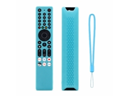 Capa De Silicone Azul Luminosa Para Comando Tv Compatível Com Tcl Rc833a, Antichoque E Antipoeira_dae
