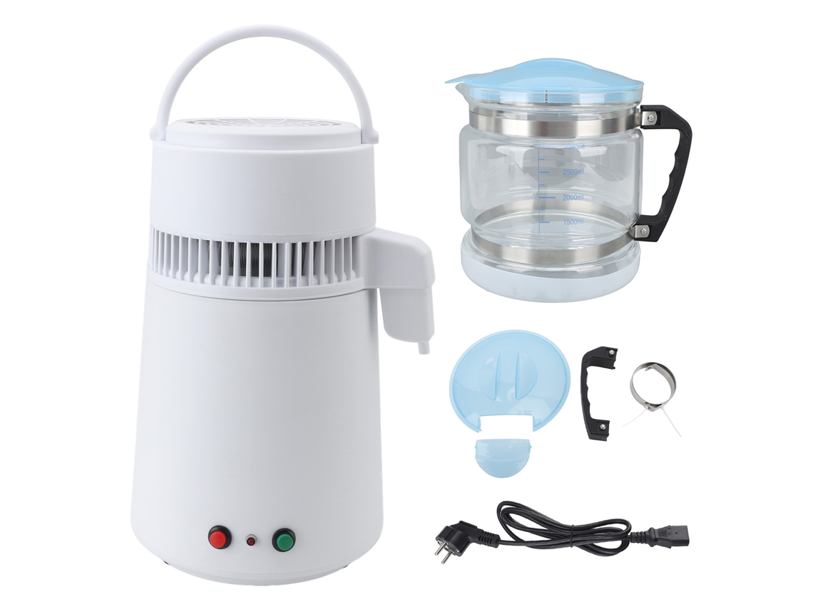 LAXISCREEDário de 4l, 750w, água destilada com botão duplo e desligamento automático para casa, beleza e laboratório, 220v Eu