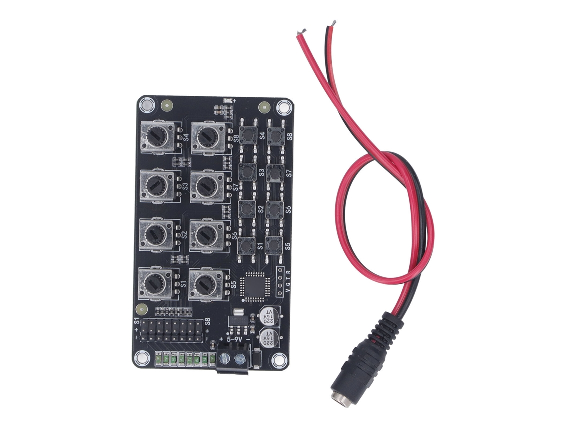 Aetheria placa Controladora de Servomotor 8 Canais com Botão Rotativo Alta Precisão 5‑8.4v