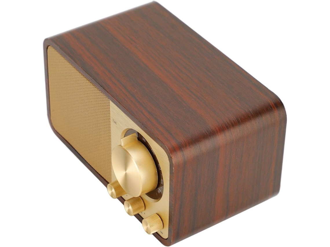 Caixa De Som Bluetooth Com Design Retrô Em Madeira, Leve E Portátil Com Cabo De Dados, Ideal Para Ca Gokoco
