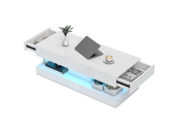 Mesa de Centro moderna com gavetas e luzes LED PAPRIKA SHOP