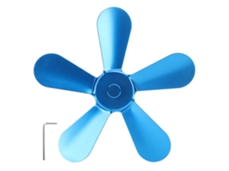 Lâmina de Ventilador Fogão 5 Lâminas Alumínio Azul