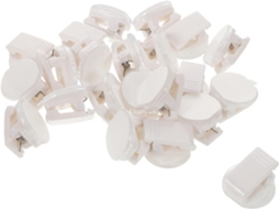 Conjunto de 50 clipes giratórios autoadesivos em acrílico transparente para prender papéis e fotos, Mola Clips
