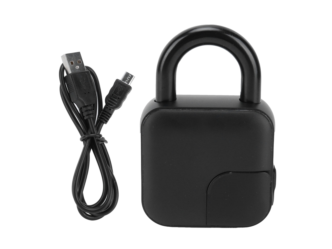 Cadeado com sensor de impressão digital capacitivo para casa e bicicleta