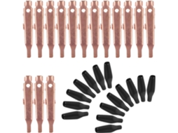 Conjunto Mikinona de 15 pequenos clipes Jacaré em cobre puro com superfície lisa, clipes metálicos para testes elétricos.