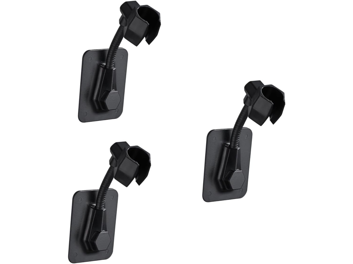Suporte De Cabeça Fixo Ajustável De Plástico Com 6 Peças, Sem Necessidade De Furar, Preto.